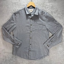 Original Penguin Mens Heritage Slim Fit Striped Button Down Shirt L Blue