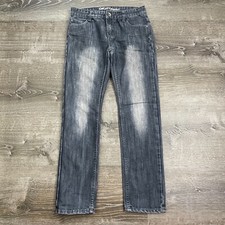 DKNY Boys Mott Straight Leg Jeans Gray Denim Size 14