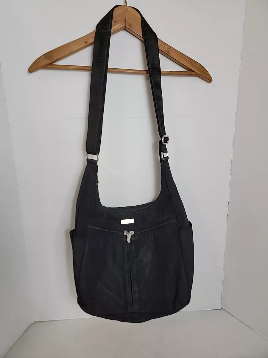 Baggallini Black Adjustable Straps W Zipper Pockets Purse