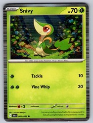 Snivy 001/086 SV: Black Bolt Holo Common