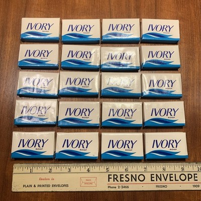 New NOS Vintage Lot Of 20 Ivory Soap Bar 2  Hotel Travel Size Proctor & Gamble