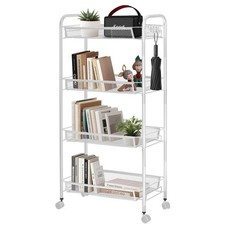 3/4 Tier Storage Trolley Cart On Wheels Kitchen Organizer Rack Bathroom Room