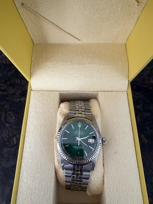 Rolex Datejust 36mm Men s Watch   1986 Vintage   Green **Aftermarket Dial **