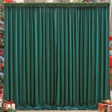 8X10Ft Hunter Green Backdrop Curtains for Wedding Parties, Wrinkle Free Polyeste