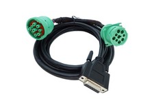 DB15 to Green Type 2 J1939 Male and Female Splitter Y Cable for Truck ELD Device