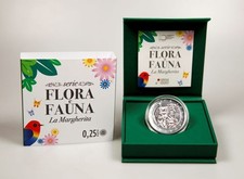 Moneta 0,25€ Euro Flora Margherita 2025 1 Oncia Argento IN  CONFEZIONE  ZECCA