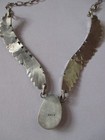 HANDMADE NATIVE AMERICAN STERLING SILVER NECKLACE & EARRING SET — photo 2
