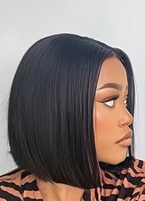 BOB Human Hair 100 Pure Human Hair 5x1 HD Lace Front Wig 10"