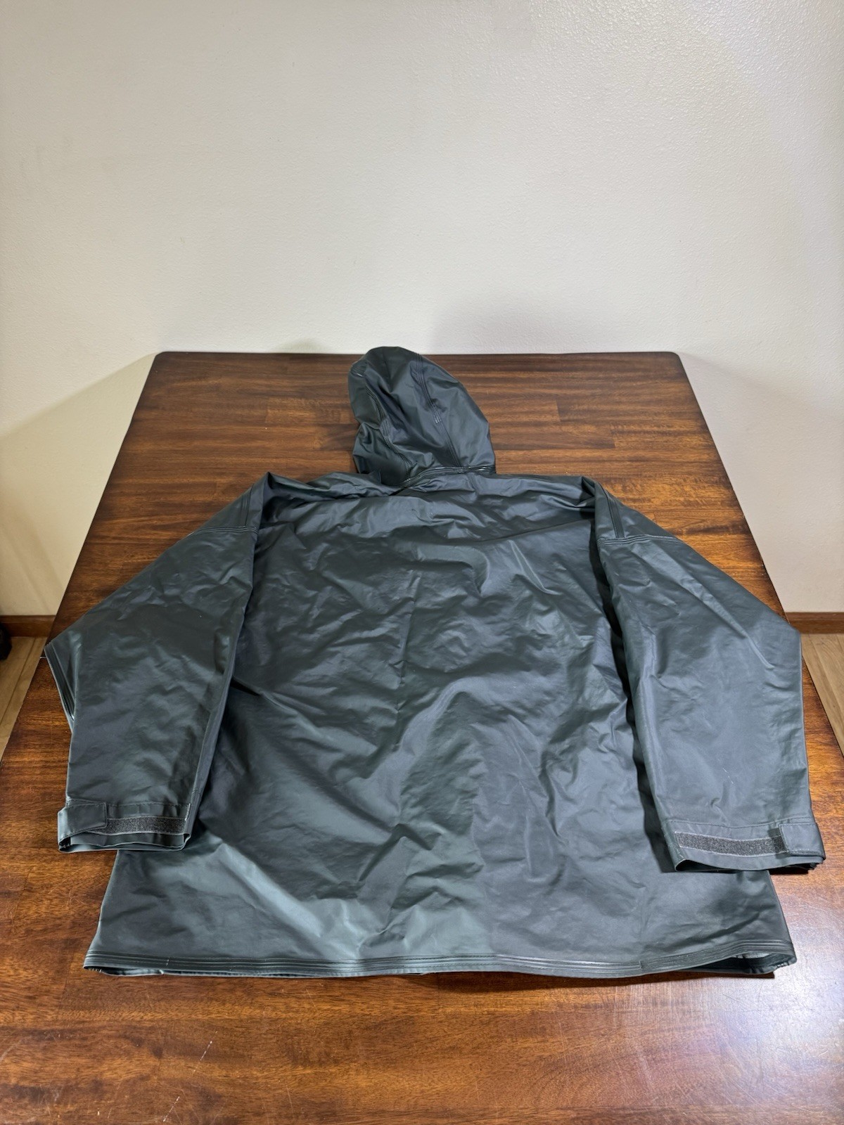 Carhartt Jacket Mens XL Dark Green Waterproof Rain Hooded Work Coat PVC Vinyl thumbnail 8