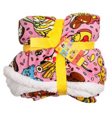 Disney Parks Throw Blanket Wearable Hooded Mickey Mouse EATS Sherpa Fleece NEW 