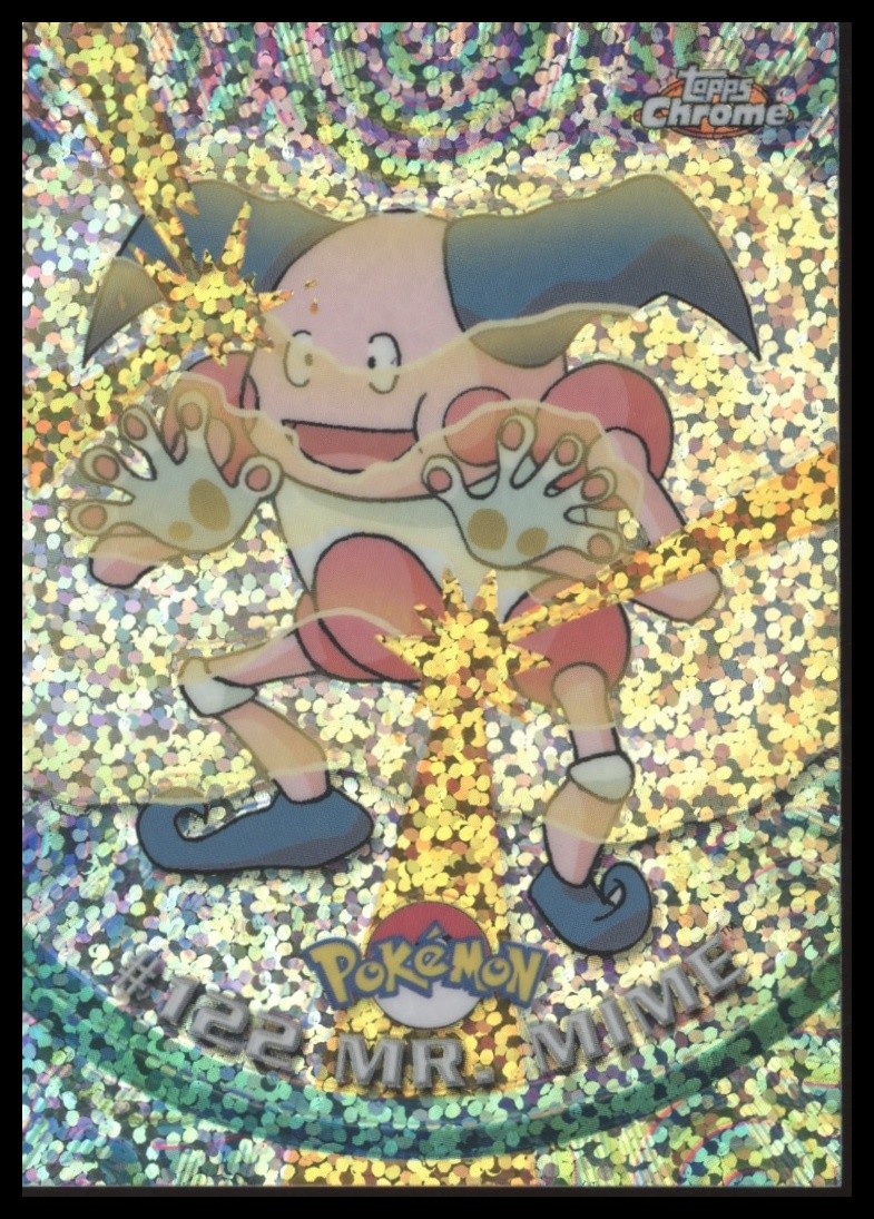 2000 Topps Chrome Pokemon TV Series 2 #122 MR. MIME SPARKLE Very Rare!