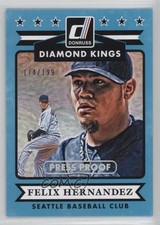 2015 Panini Donruss Diamond Kings Press Proof Silver 174/199 Felix Hernandez 4r2
