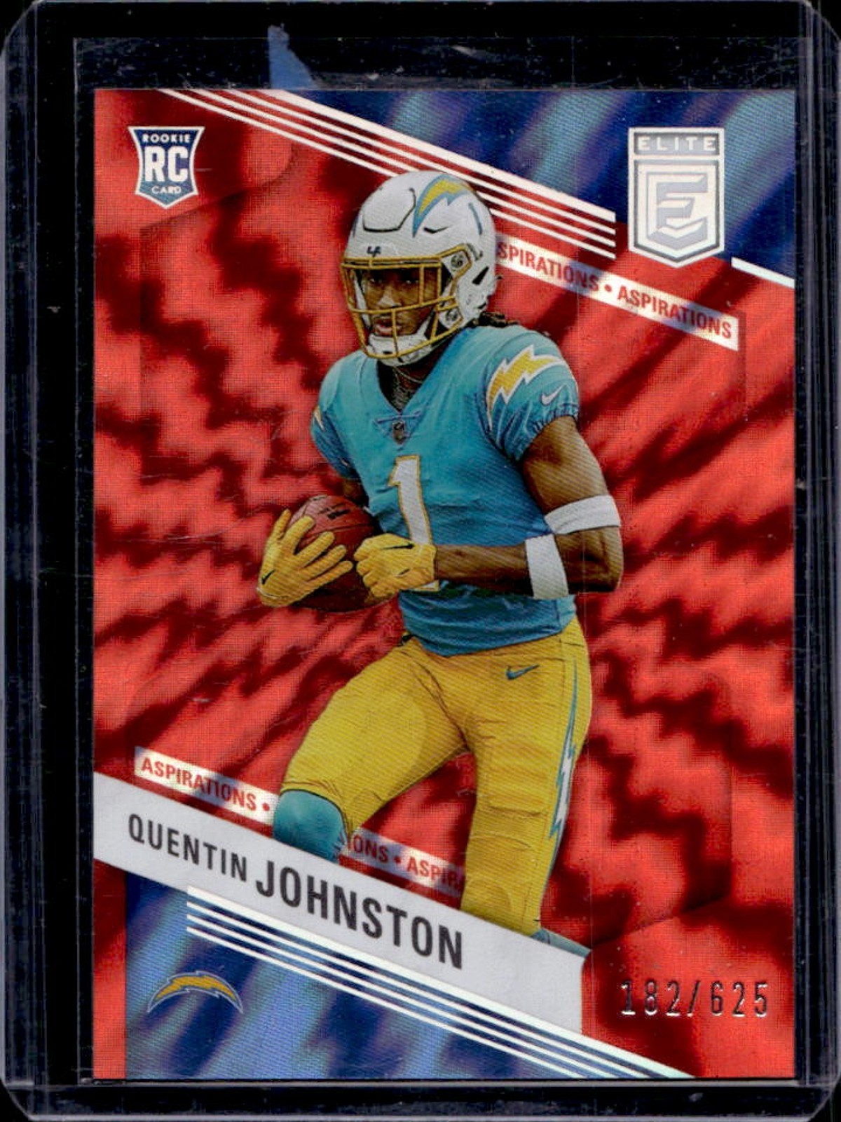 2023 Donruss Elite Quentin Johnston RC Aspirations Shimmer #182/625 Chargers