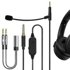 Geekria Boom Mic Headphones Cable for Bose QCUltra QC45 QC35 QC35II QCSE 5.6ft