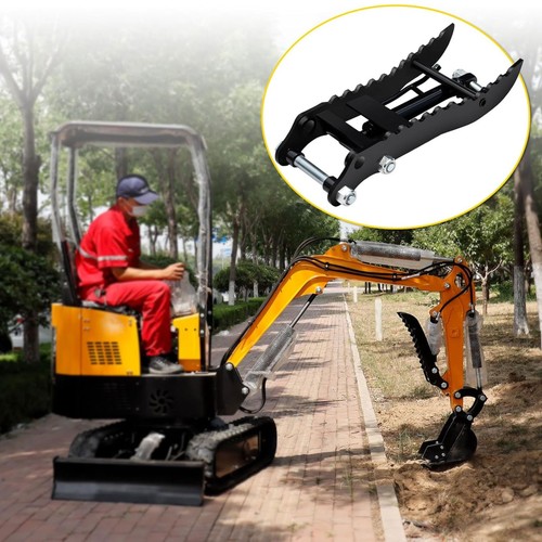 Hydraulic Thumb Clip Mn Steel Mini Excavator Single Hole with 2pcs M14 Hose - Picture 8 of 18