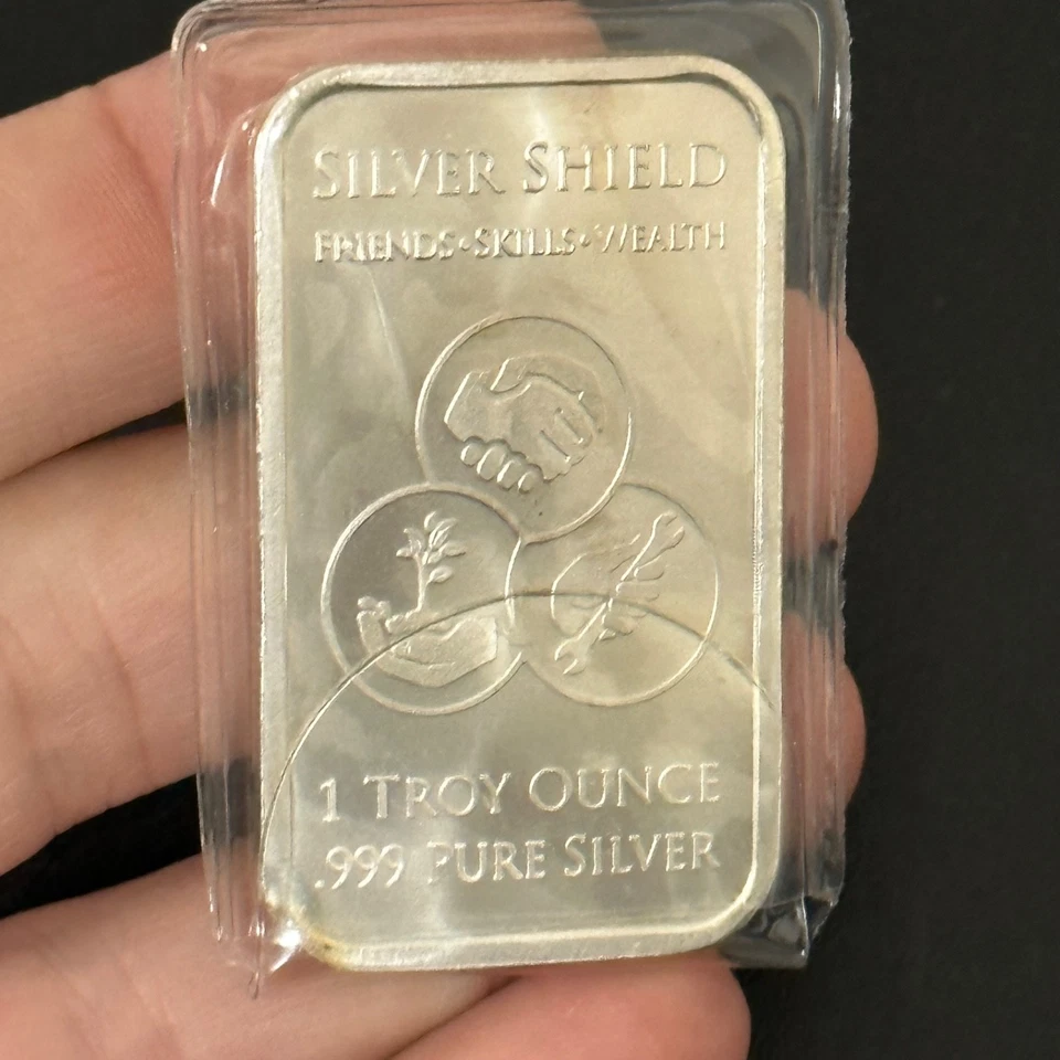 Den of Thieves 1 oz .999 Silver Shield Bar Not Federal & NO Reserves RARE - Image 2 of 4