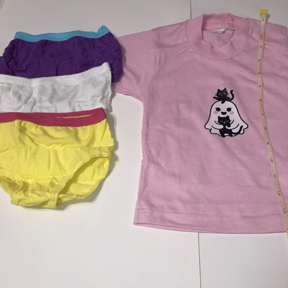 CALZONCILLOS VINTAGE NIÑAS FRUIT OF LOOM Talla 4,30-39lbs.3 PRS. + 1 CAMISETA BONUS Foto 2 de 4