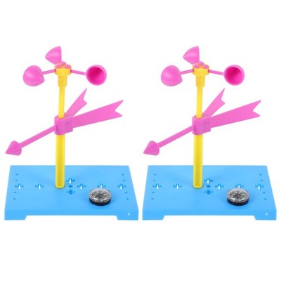 2 Sets DIY handgemachtes Anemometer Windfahne Windmessspielzeug für Kinder