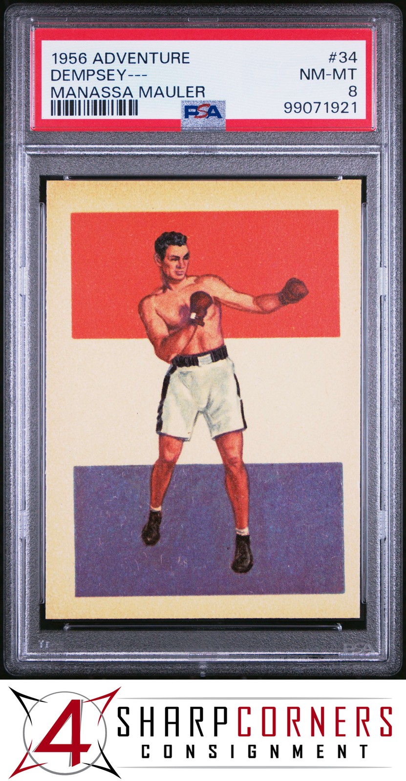 1956 ADVENTURE #34 JACK DEMPSEY HOF MANASSA MAULER PSA 8