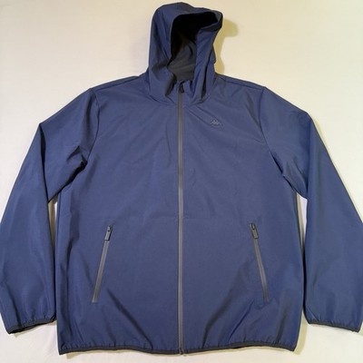 Kappa Dragos Jacket Mens Size 2XL Blue Iris Track Windbreaker Full Zip Hooded