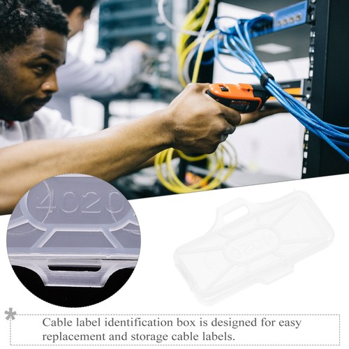 100 Pcs Cable Sign Identification Case Clear Plastic Label Holders - 第 6/12 張圖片