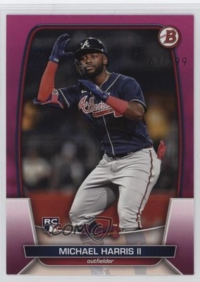2023 Bowman Fuchsia 67/299 Michael Harris II #76 Rookie RC 14ij