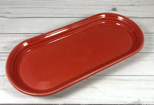 Fiestaware Scarlet Red 12" Oval Bread Platter Utility Tray HLC Homer Laughlin