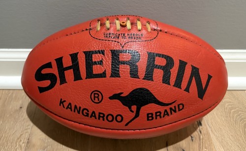 Sherrin Kangaroo Australian Genuine Leather Red Football Official Size