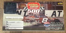 2005 Atlanta Motor Speedway Nascar Race Ticket Carl Edwards Wins