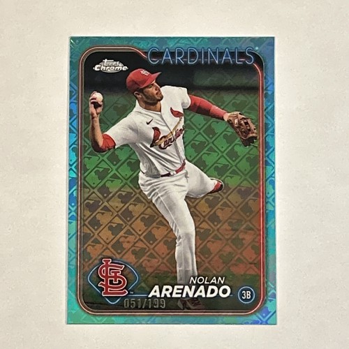 2024 Topps Chrome Aqua Logofractor #215 Nolan Arenado /199 St. Louis Cardinals - Bild 2 von 6