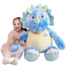 Giant Triceratops Stuffed Animal Plush Toy,30" Large Dinosaur Big Jumbo Soft ...