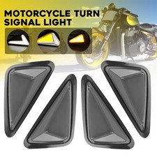 4PCS/SET Motorcycle Front LED Turn Signal Indicator Lamps Yellow White Light 12V