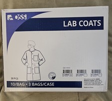 AOSS Medical Supply Size X-Large Lab Coats 30 Count