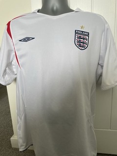 England White Retro Shirt Men’s XL Excellent Condition Umbro 2005/07 World Cup