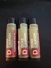 3pk Duke Cannon Offensively Large Lip Balm .56 oz SPF 15 Tactical Balm Lot of 3