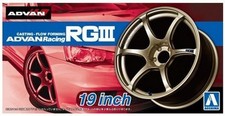 Aoshima 1/24 Model Car The Tuned Parts(34)Advan Racing RGIII 19" Wheel&Tire Set