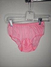 Vintage Vanity Fair Tricot Pillowtab Pink Satin Bikini Panties Size 5