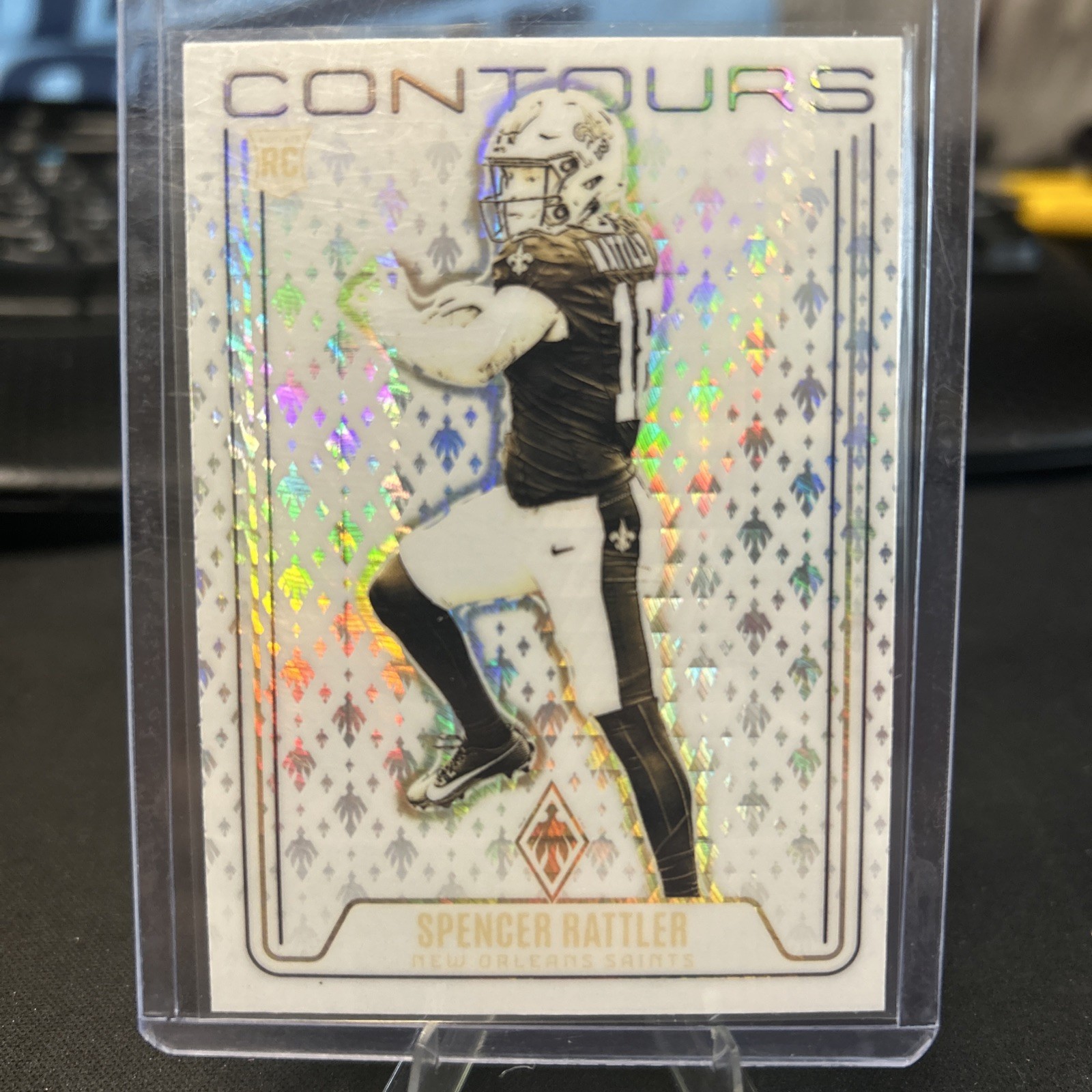 2024 Panini Phoenix Spencer Rattler Contours Hyper #CON-SRR Saints Rookie RC