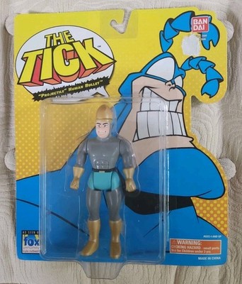 1994 6 In ''Projectile'' Human Bullet The Tick Action Figure by Bandai, New/Sealed