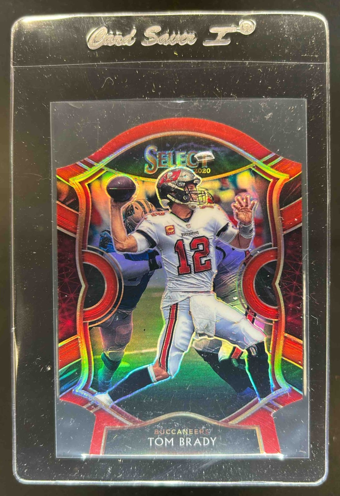 2020 Select Tom Brady Red Prizm Die Cut Concourse #1 Buccaneers