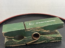 John Deere Large Vintage Wooden Novelty Clothespin or Desk Paperweight