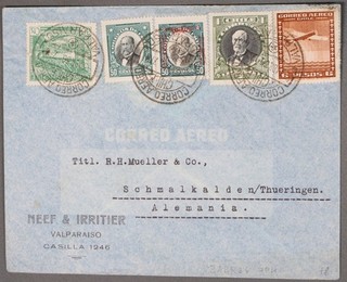 MayfairStamps Chile 1936 Valparaiso to Thüringen Germany Air Mail Cover cca_0950