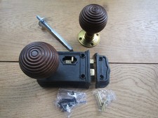 Rustic door rim latch knob handle set Bedroom latch retro vintage Victorian