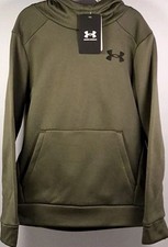 Under Armour 1379801 Boys SM Fleece Graphic HD Hoodie, 390 Marine OD Green/Blk