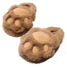 CZQAGCL Cat Paw Slippers for Women Men Cute Animal House Fuzzy Winter Cotton...