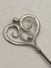 ANTIQUE SILVER CHARLES HORNER  HAT PIN 1911 (B147)