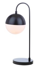 SAFAVIEH Lighting Collection Cappi Modern Black Orb 21-inch Bedroom Living Ro...
