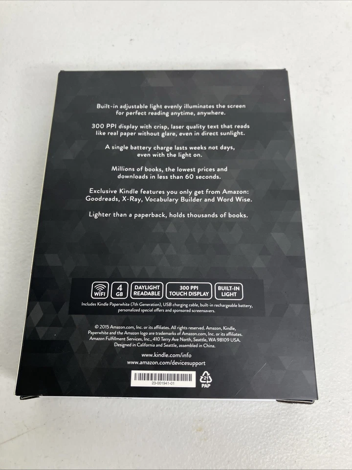 Brand New - Amazon Kindle Paperwhite ( 7th Generation ) 4GB, 6in, Wi-Fi - Black - Image 3 of 4