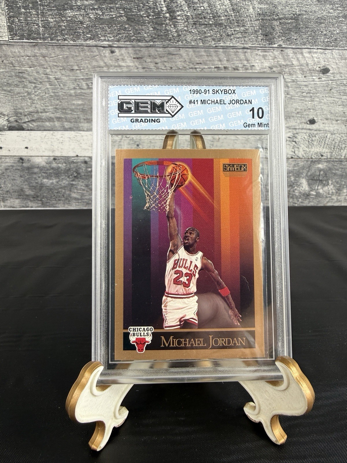 1990-91 Michael Jordan Skybox CARD #41 GEM MINT 10 Chicago Bulls HOF MVP GOAT MJ