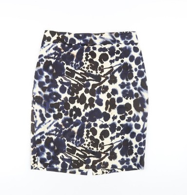 Ann Taylor Damen bunt geometrisches Polyester gerade & Bleistiftrock Größe